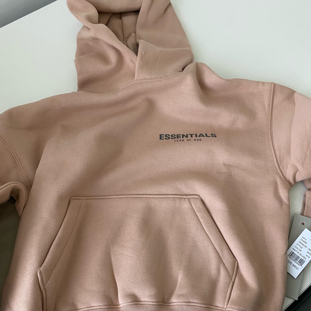 NEW Essentials Fear of God MATTE BLUSH Hoodie Kids